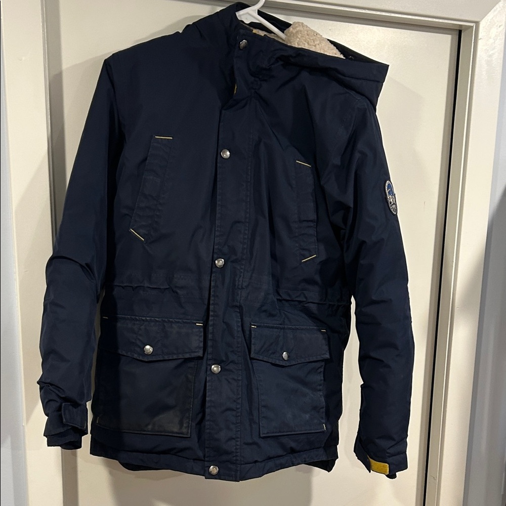Lands' End Dark Blue Military Field Jacket Kids L 14-16